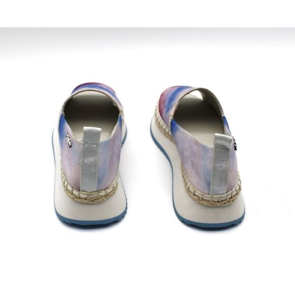 Dkny Womens Blue Tie Dye Treaded Orza Open Toe Wedge Slip on Espadrille - Picture 7 of 7
